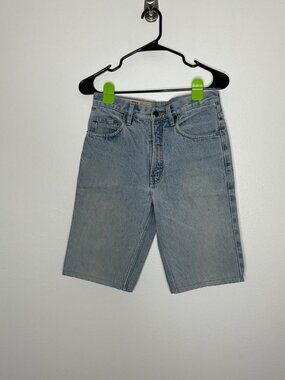 Vintage Webley Light Wash High Rise Denim Shorts Size Tagged 2004 Tight Fit 30"